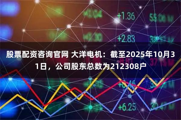 股票配资咨询官网 大洋电机：截至2025年10月31日，公司股东总数为212308户