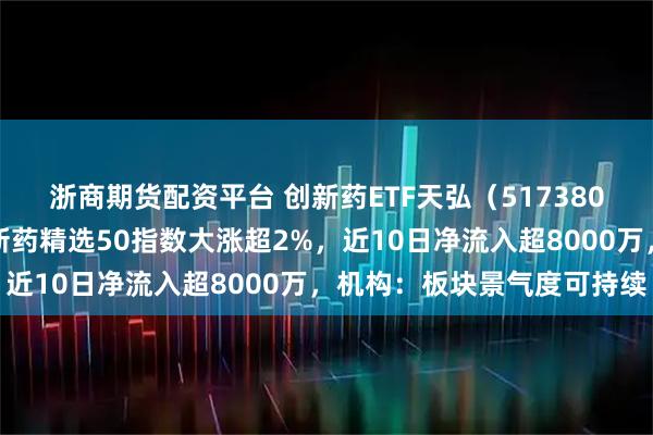 浙商期货配资平台 创新药ETF天弘（517380）跟踪的恒生沪港深创新药精选50指数大涨超2%，近10日净流入超8000万，机构：板块景气度可持续