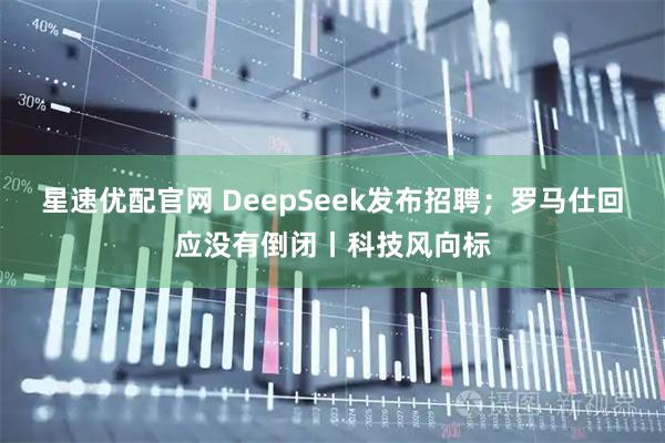 星速优配官网 DeepSeek发布招聘；罗马仕回应没有倒闭丨科技风向标
